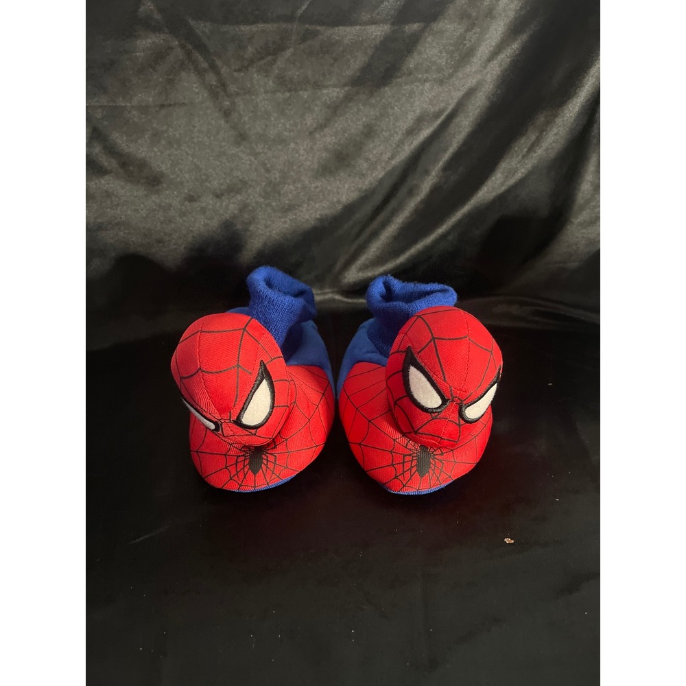 Marvel‎ Spiderman Toddler Plush Slippers Red Blue 3D Character Size S 7/8